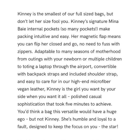 Mina Baie Kinney Backpack Vegan Full in Sand - Picture 8 of 16